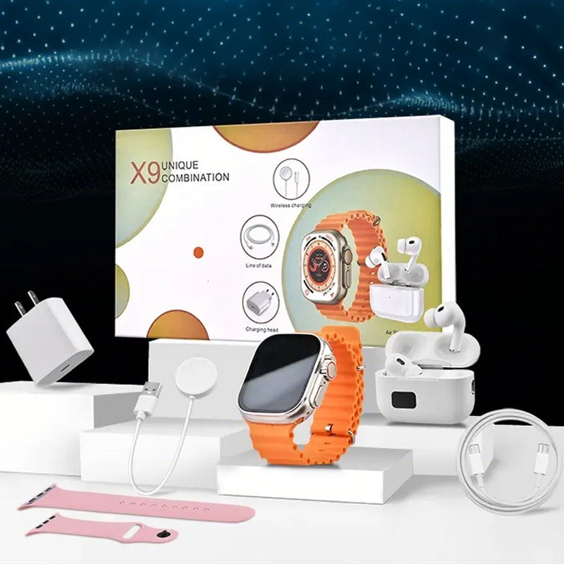 Smartwatch 6-in-1 Kit – Stay Connected, Stay Healthy