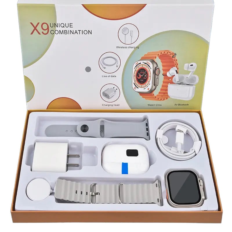 Smartwatch 6-in-1 Kit – Stay Connected, Stay Healthy