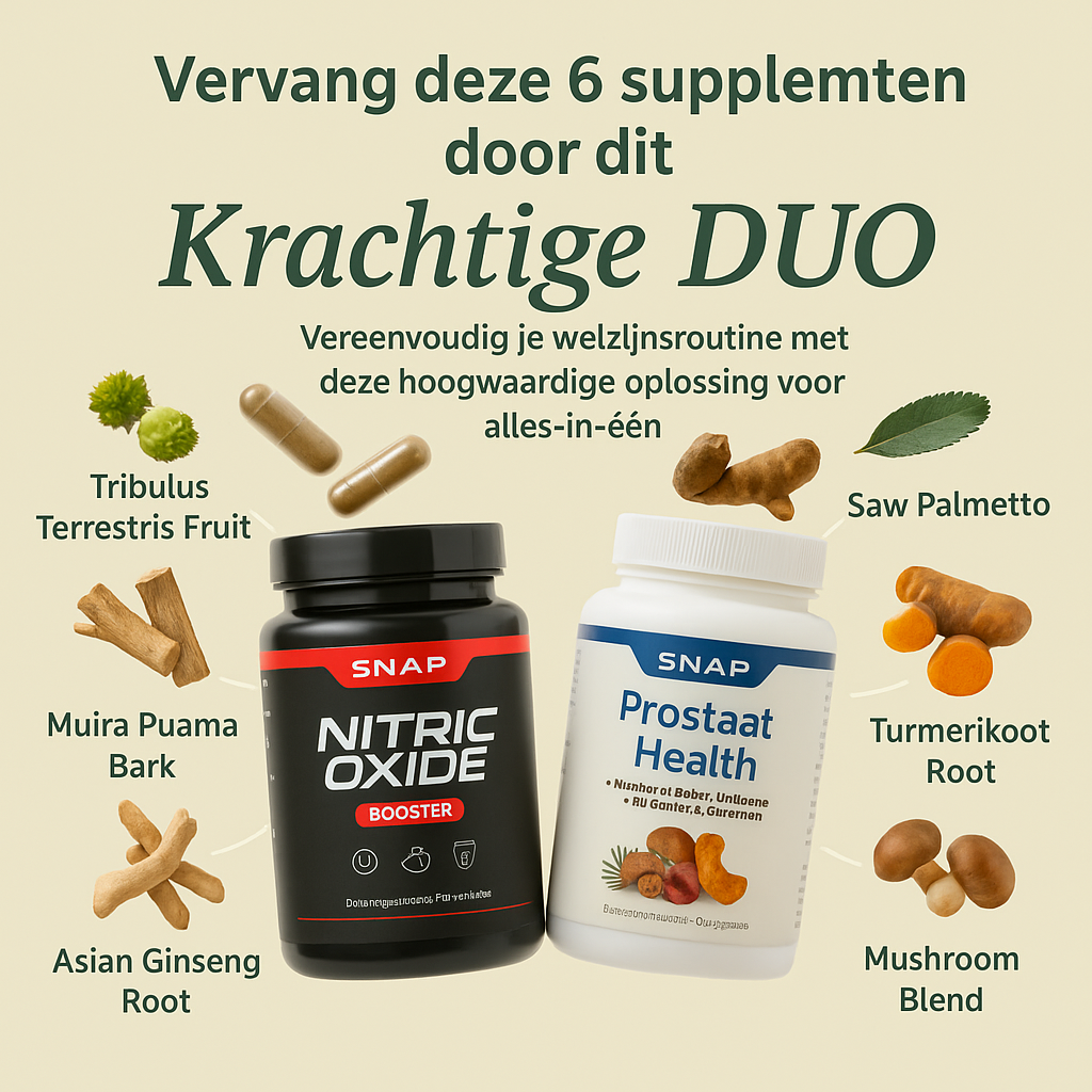 Nitric Oxide + Prostate Health - Vitaliteit Duo 1+1 Gratis!