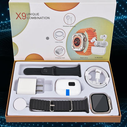Smartwatch 6-in-1 Kit – Stay Connected, Stay Healthy